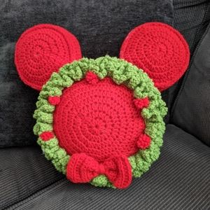 Mickey mouse wreath pillow